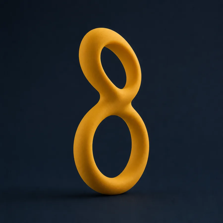 Mustard flexible couples ring on a navy background